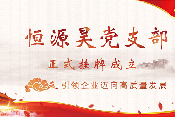 恒源昊党支部正式挂牌成立 引领企业迈向高质量发展